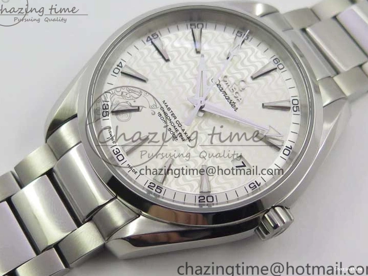 0407 Soft Aqua Terra 150M SS VSF 1:1 Best Edition White Wave Textured Dial on SS Bracelet A8500 Super Clone (2 Straps) 7916